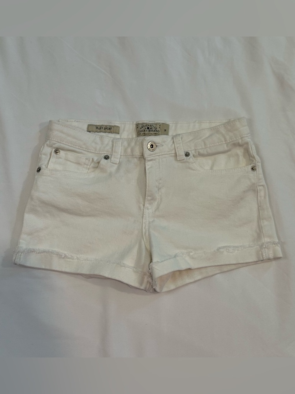 Girls Lucky Brand White Denim Cutoff Shorts Size 14
